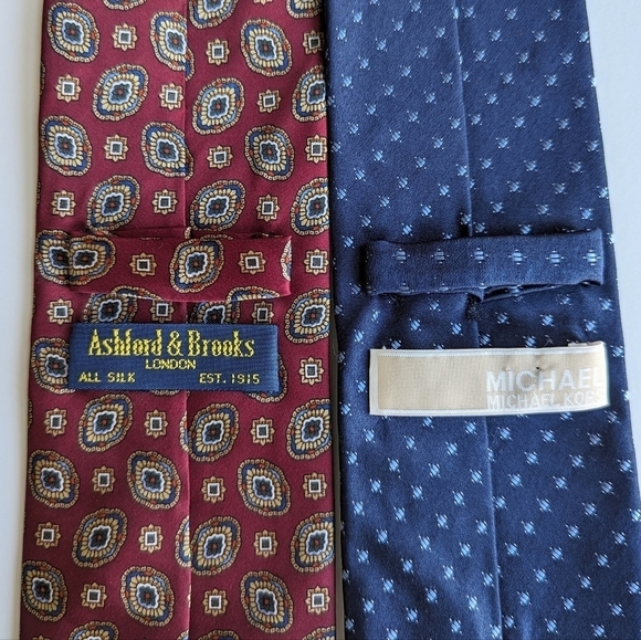 2pc Tie Bundle Jacquard & Floral Medallion- MICHAEL Michael Kors Ashford &Brooks - Picture 2 of 12
